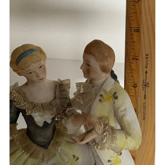 Brinns Porcelain Figurine Victorian Dancing Couple Vintage Japan - Picture 10 of 10